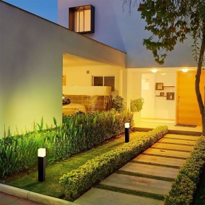 LAMPA GRADINA SOCLU GU10 80X80X50CM IP54 - NEGRU - Img 6
