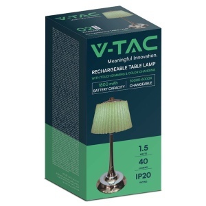 LAMPA LED MASA 1.5W 3IN1 DIMABIL - VERDE/CROM - Img 4