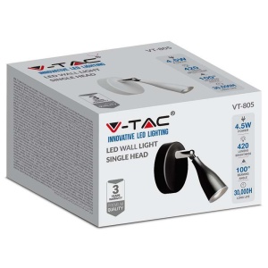 LAMPA LED MONTAJ PERETE 4.5W 4000K ALB NEUTRU - ALB - Img 5