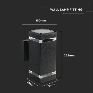 LAMPA PERETE SOCLU E27 IP44 - NEGRU - Img 4