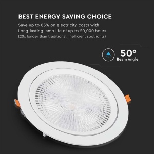 PANOU LED UNGHI REGLABIL 30W 6400K ALB RECE - Img 10