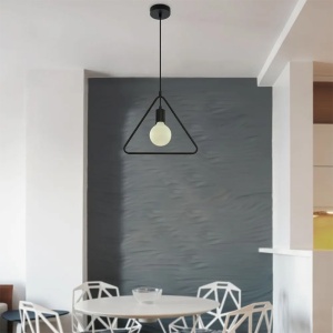 PENDUL TAVAN MAX E27 60W IP20 MODEL GEOMETRIC - NEGRU MAT - Img 5