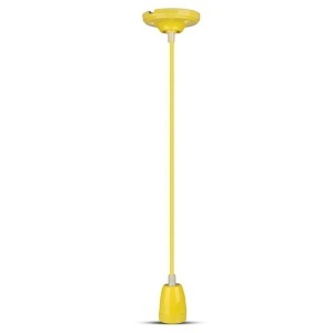 PENDUL TAVAN PORTELAN SOCLU E27 - GALBEN - Img 2