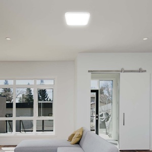 PLAFONIERA LED 30W IP44 CU SENZOR 4000K ALB NEUTRU - ALB - Img 12