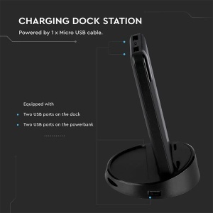 POWER BANK 8000MAH INCARCARE WIRELESS MODEL STAND - NEGRU - Img 3