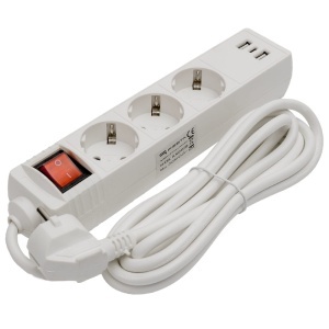 PRELUNGITOR 3 PRIZE CU INTRERUPATOR SI USB 3M - Img 3