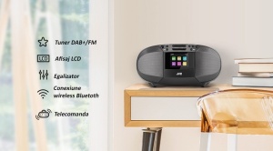 Radio cu CD JVC RD-E664B-DAB, 2x2.5W RMS, Bluetooth, USB, afisaj LCD, ceas, telecomanda, negru - Img 13
