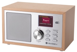 Radio GoGEN DAB 620 BTCS, 5W, DAB+/FM, Bluetooth, LCD color, ceas cu alarma, argintiu/maro - Img 1