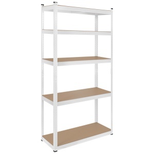 RAFT METALIC 5 POLITE 750KG MDF 180X90X40 ALB REBEL - Img 2