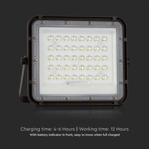 REFLECTOR CU INCARCARE SOLARA 10W 800LM 6400K - NEGRU - Img 4