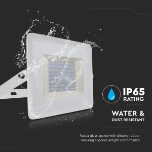 REFLECTOR LED SMD 100W 6500K IP65 - ALB - Img 9