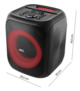 RESIGILAT - Boxa portabila JVC XS-EP314B, 60W, LED, Bluetooth, Karaoke, AUX, intrare USB, TWS, Microfon, Negru - Img 10