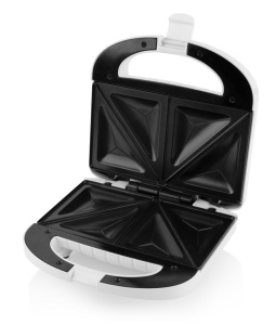 RESIGILAT - Sandwich maker GALLET SAUMUR CRO625, 800 W, 4 sandwich-uri triunghiulare, alb - Img 6