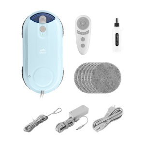 Robot de curatat geamuri ETA Finestro Smart ETA632990000, aspirare 5000 Pa, 65 ml, cablu 5 m, aplicatie mobila, albastru deschis - Img 4