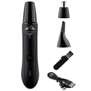 Trimmer pentru nas si urechi ETA Tom 4340 90000, acumulator Li-Ion, autonomie 180 min, USB-C, accesoriu pentru sprancene
