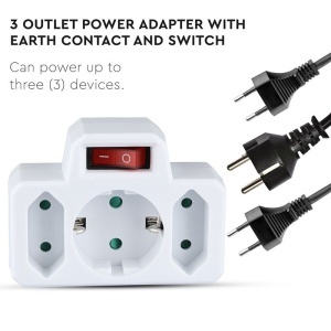 ADAPTOR 3 PRIZE CU INTRERUPATOR 2X2.5A SI 1X16A MAX 3680W - Img 8