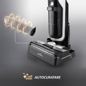 Aspirator vertical cu spalare ETA Wash Master AI 7257 90000, Li-Ion 18 V / 5200 mAh, senzor inteligent AI, autocuratare, negru cu argintiu - Img 5
