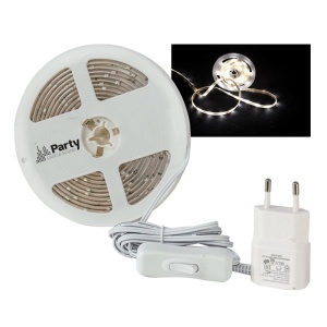 BANDA LED 3M 4000K ALB NEUTRU CU ALIMENTATOR - Img 2