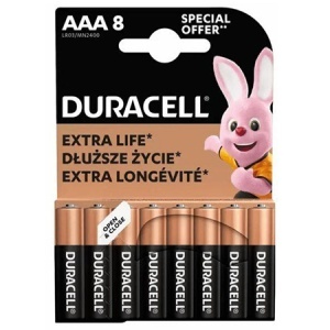BATERIE ALCALINA DURACELL LR03 BLISTER 8 BUC - Img 1
