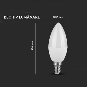 BEC LED E14 3.7W 6500K ALB RECE - Img 5