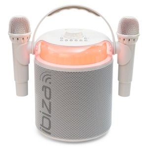 BOXA KARAOKE CU 2 MICROFOANE WIRELESS BT/USB/MSD/AUX - ALB - Img 4