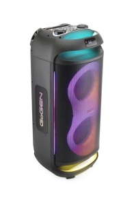 Boxa portabila GoGEN PARTEE BPS 696, 70 W, Bluetooth, Karaoke cu microfon, FM, USB, AUX, LED, TWS, Negru - Img 3