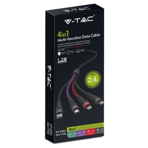 CABLU 4IN1 TIP C - MICROUSB - USB - LIGHTNING 1.2M - Img 3