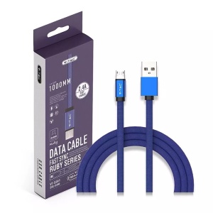 CABLU MICRO USB 1M RUBY EDITON - ALBASTRU - Img 3