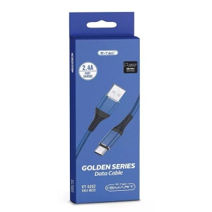 CABLU TIP C 1.2M GOLD EDITION - ALBASTRU - Img 4