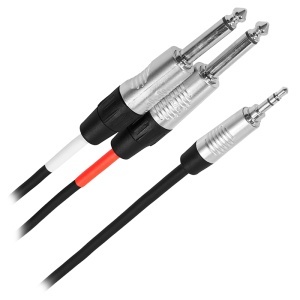 CABLU Y JACK TATA 3.5M STEREO - 2X JACK 6.35MM MONO 1M - Img 2