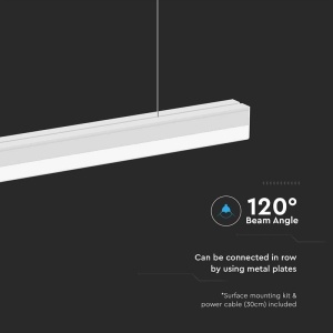 CORP ILUMINAT LED LINIAR 120CM 40W 4000K ALB NEUTRU - ALB - Img 6