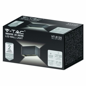 CORP ILUMINAT PERETE IP65 24W 3000K - NEGRU - Img 4