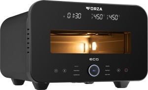Cuptor electric pentru pizza ECG FORZA 4600 Pizza Nero, 1700W, temperatura maxima 450°C, piatra refractara 32 cm, timer, negru - Img 5