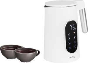 Fierbator electric ECG RK 1799 Smart White, 1.7 litri, 2200 W, pereti dubli, panou tactil, functii presetate, alb - Img 9