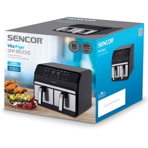 FRITEUZA DUBLA AIRFRYER 2X4 L 1700W VITAFRYER SENCOR - Img 12