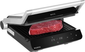 Grill electric ECG FORZA 5200 Fuego, 2000W, 80-230 °C, 2 termostate, cronometru, deschidere 180°, capac din otel inoxidabil - Img 3