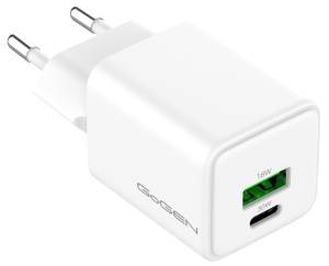 Incarcator de retea GoGEN ACHPDQ230W01, 1xUSB-C / 30W, 1xUSB-A / 18W, incarcare rapida, alb - Img 3
