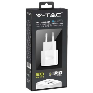 INCARCATOR RAPID UN PORT USB + TIP C 30W - ALB - Img 6