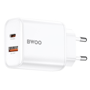 INCARCATOR RETEA 1X USB 1XUSB-C FAST CHARGING PD 36W - ALB - Img 3