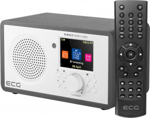 Internet radio ECG B.BOLD 3200 Cubo, FM, Bluetooth, Li-Ion 3,7V/2000 mAh, 3W RSM, telecomanda, carcasa din lemn - Img 3