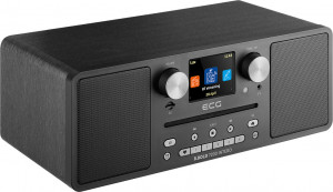 Internet radio ECG B.BOLD 7200 Intero Black, FM + DAB, stereo 2 × 10 W, CD audio si MP3, Bluetooth, USB, carcasa lemn, negru - Img 4