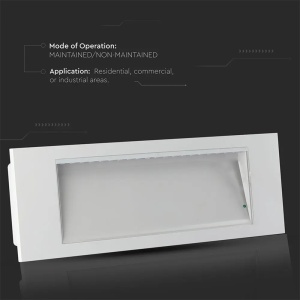 LAMPA LED IESIRE DE URGENTA 3.8W 6000K ALB RECE - Img 10