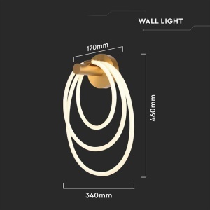 LAMPA LED MONTAJ PERETE 36W 3000K - AURIU - Img 4