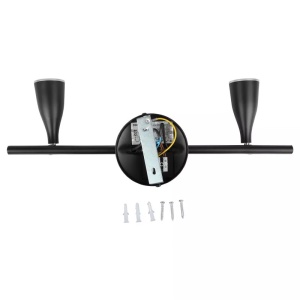 LAMPA LED MONTAJ PERETE 9W 3000K ALB CALD - NEGRU - Img 3