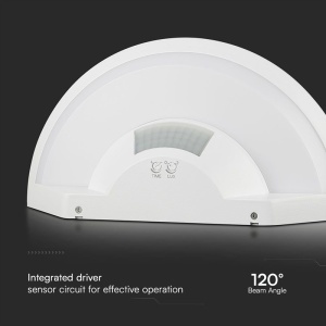 LAMPA PERETE LED 10W IP54 SENZOR DE MISCARE 3IN1 - ALB - Img 12