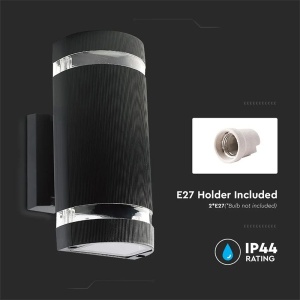 LAMPA PERETE SOCLU E27 IP44 - NEGRU - Img 7