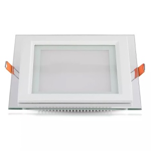 PANOU LED PATRAT INCORPORABIL 18W 6400K ALB RECE, STICLA - Img 3