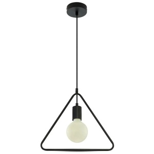 PENDUL TAVAN MAX E27 60W IP20 MODEL GEOMETRIC - NEGRU MAT - Img 2