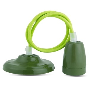PENDUL TAVAN PORTELAN SOCLU E27 - VERDE - Img 4