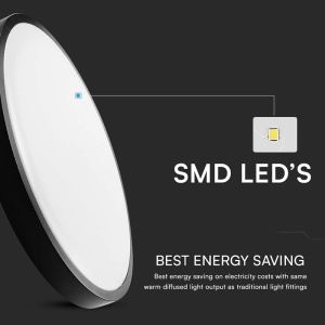 PLAFONIERA LED 18W IP44 CU SENZOR 4000K ALB NEUTRU - NEGRU - Img 8
